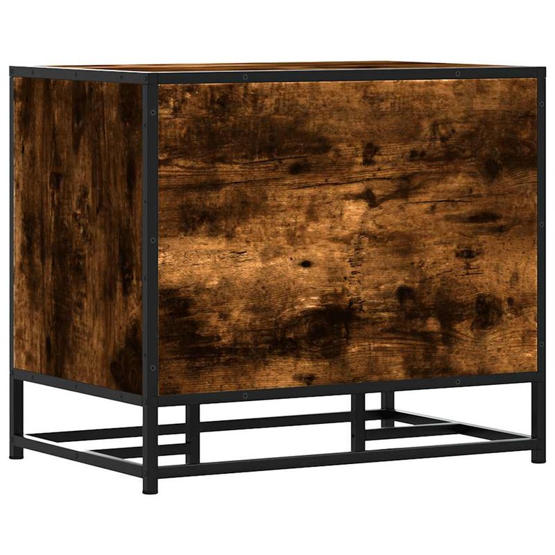 Casa si Gradina - Mobilier - Organizare si depozitare - Bancute - Banca pentru pantofi, stejar afumat, lemn prelucrat si metal, - Infinity.ro