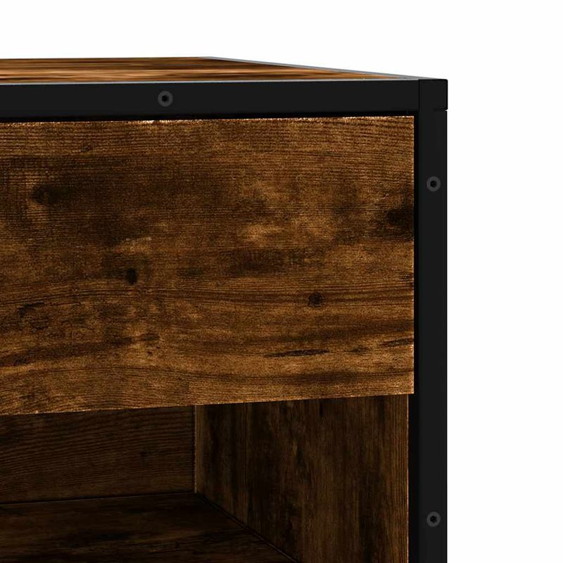 Casa si Gradina - Mobilier - Organizare si depozitare - Bancute - Banca pentru pantofi, stejar afumat, lemn prelucrat si metal, - Infinity.ro