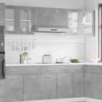 Casa si Gradina - Mobilier - Comode si corpuri - Corpuri bucatarie - Dulap suspendat din sticla gri beton 80x31x60 cm - Infinity.ro