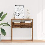 Casa si Gradina - Mobilier - Comode si corpuri - Console - Masa consola, Lemn vechi, 78x30x80 cm, PAL - Infinity.ro