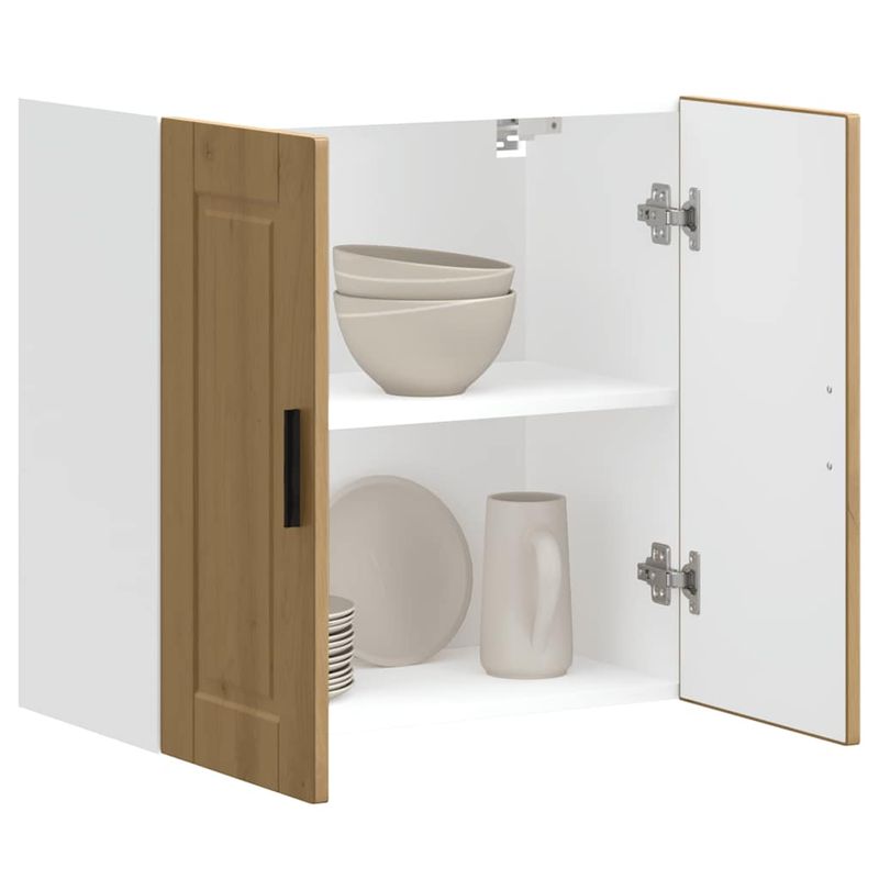 Casa si Gradina - Mobilier - Comode si corpuri - Corpuri bucatarie - Dulap de bucatarie „Porto” din lemn de stejar artizanal, model 1x dulap de perete (2 uși), mărime 60x31x60 cm - Infinity.ro
