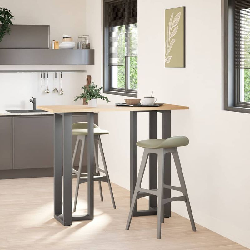 Casa si Gradina - Mobilier - Feronerie si accesorii mobila - Picioare pentru masa de bar in forma de T, 2 buc antracit otel, mărime 40x35x(110-111) cm - Infinity.ro