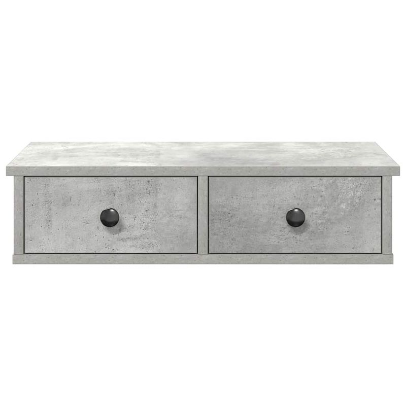 Casa si Gradina - Mobilier - Biblioteci si rafturi - Rafturi - Raft de perete cu sertare Gri beton 60x25x15 cm Lemn prelucrat - Infinity.ro