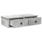 Casa si Gradina - Mobilier - Biblioteci si rafturi - Rafturi - Raft de perete cu sertare Gri beton 60x25x15 cm Lemn prelucrat - Infinity.ro