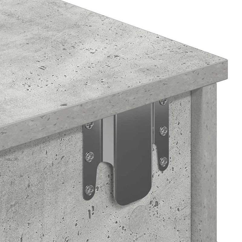 Casa si Gradina - Mobilier - Biblioteci si rafturi - Rafturi - Raft de perete cu sertare Gri beton 60x25x15 cm Lemn prelucrat - Infinity.ro