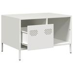 Casa si Gradina - Mobilier - Mese si birouri - Masute de cafea - Masuta de cafea, alb, 68,5x50x43,5 cm, otel laminat la rece - Infinity.ro