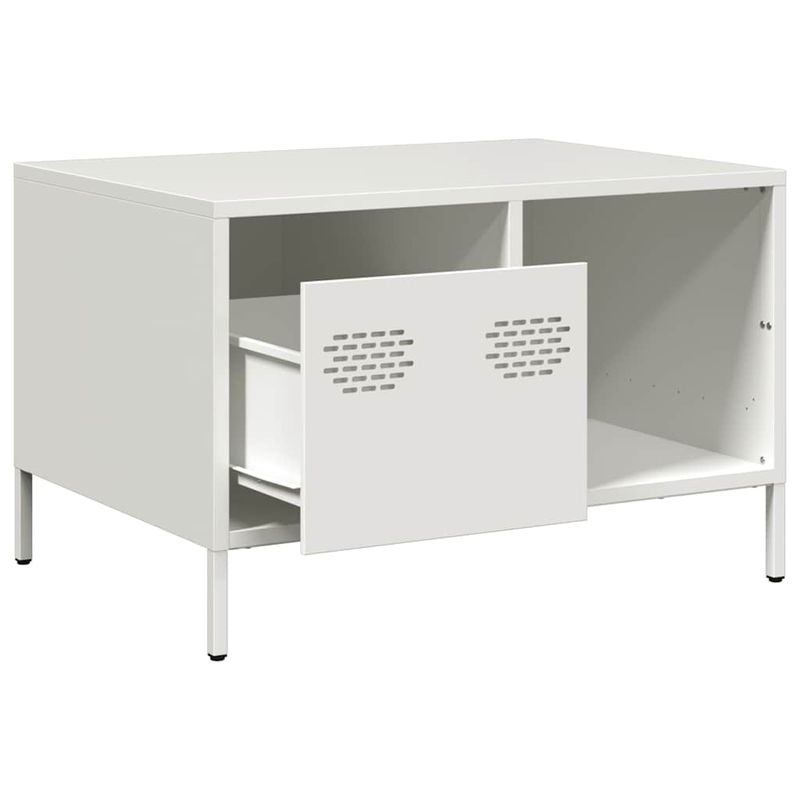 Casa si Gradina - Mobilier - Mese si birouri - Masute de cafea - Masuta de cafea, alb, 68,5x50x43,5 cm, otel laminat la rece - Infinity.ro