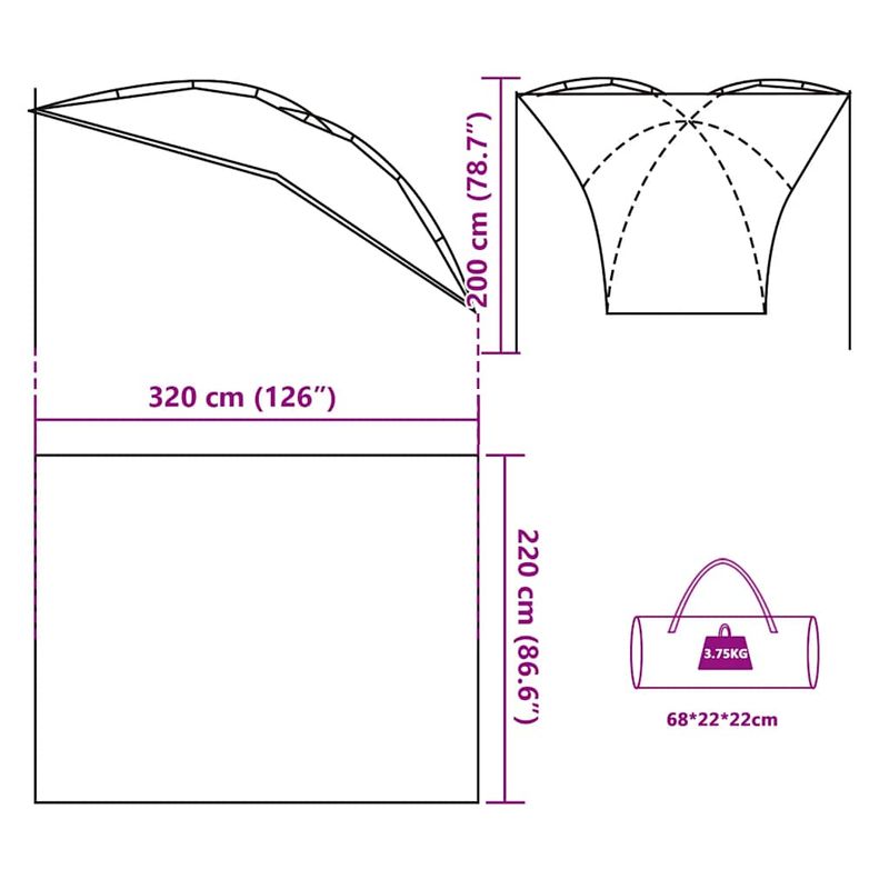 Sport si Outdoor - Camping - Corturi camping - Cort auto verde rezistent la apa - Infinity.ro