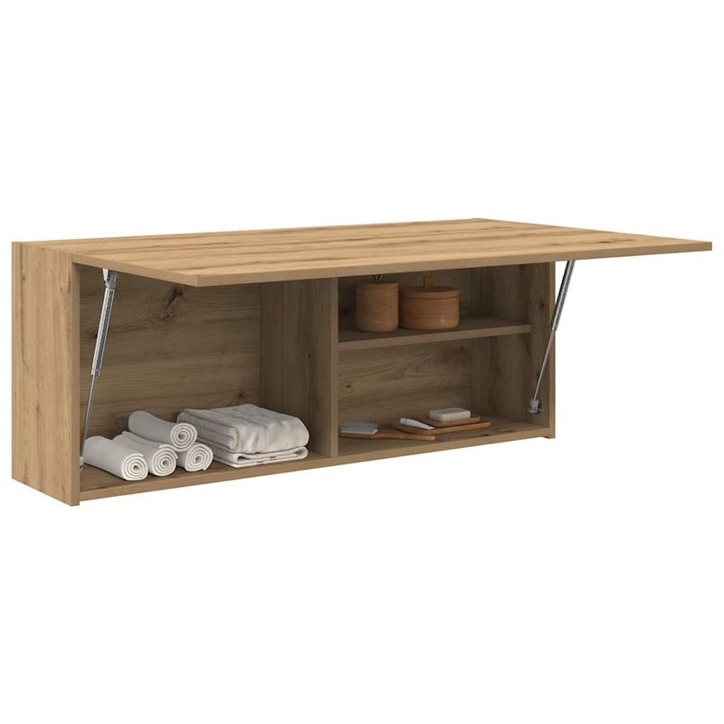 Casa si Gradina - Mobilier - Mobilier baie - Corpuri baie - Dulap perete baie stejar artizanal, 100x25x40 cm lemn prelucrat - Infinity.ro