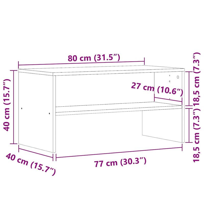 Casa si Gradina - Mobilier - Comode si corpuri - Comode - Comoda TV, Lemn vechi, 80x40x40 cm, PAL - Infinity.ro