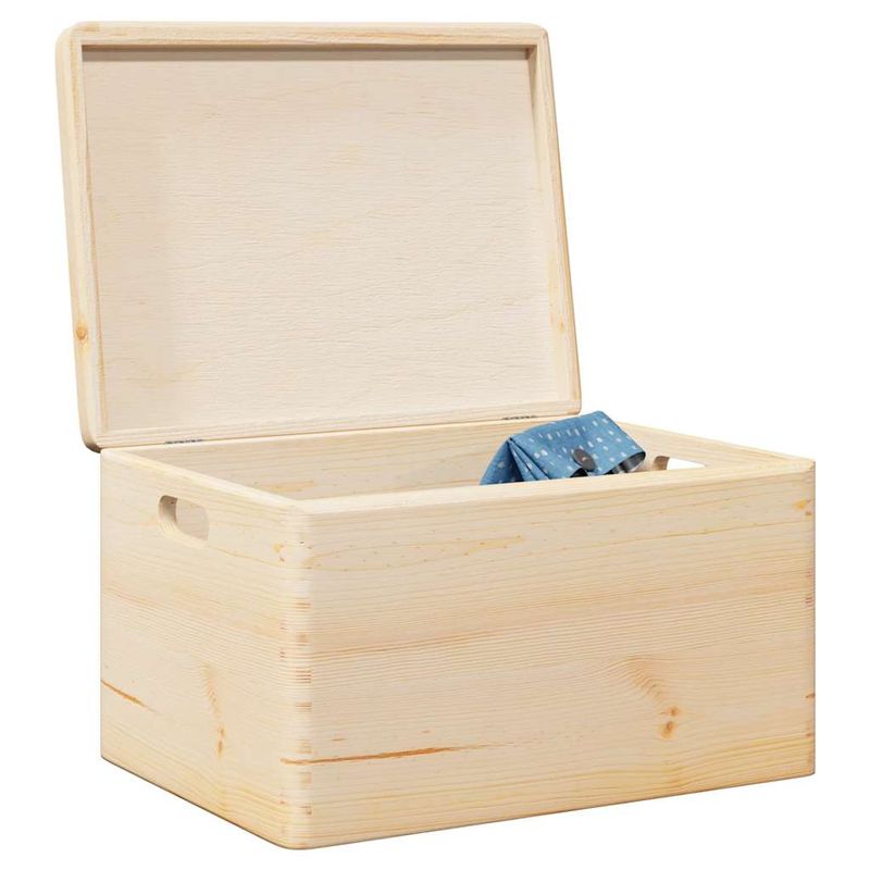 Casa si Gradina - Mobilier - Organizare si depozitare - Cutii depozitare - Cutie din lemn cu capac și mânere 40x30x23 cm din lemn masiv de pin - Infinity.ro