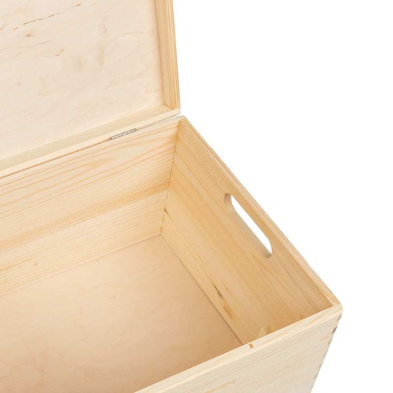 Casa si Gradina - Mobilier - Organizare si depozitare - Cutii depozitare - Cutie din lemn cu capac și mânere 40x30x23 cm din lemn masiv de pin - Infinity.ro