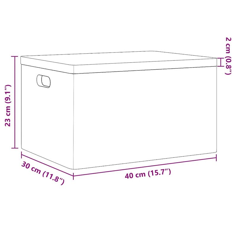 Casa si Gradina - Mobilier - Organizare si depozitare - Cutii depozitare - Cutie din lemn cu capac și mânere 40x30x23 cm din lemn masiv de pin - Infinity.ro