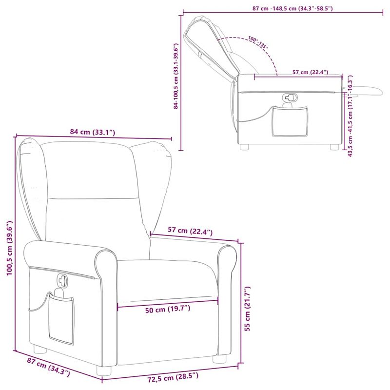 Ingrijire personala si Cosmetice - Sanatate si wellness - Articole wellness - Fotolii de masaj - Fotoliu de masaj rabatabil, gri inchis, material textil - Infinity.ro
