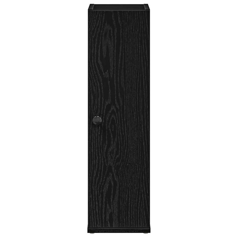 Casa si Gradina - Mobilier - Mobilier baie - Comode baie - Dulap de baie cu suport role, negru, 20,5x22x72 cm - Infinity.ro
