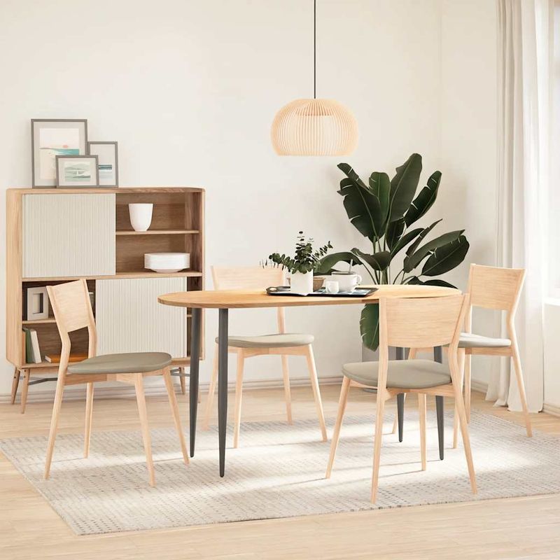 Casa si Gradina - Constructii - Lemn constructii - Placi lemn - Blat de masa 140x60x2 cm lemn masiv de stejar oval - Infinity.ro