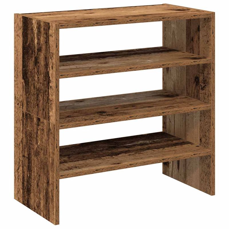 Casa si Gradina - Mobilier - Organizare si depozitare - Organizator incaltaminte - Rafturi pentru pantofi 2 buc Lemn vechi stivuibil 60x30x30,5 cm - Infinity.ro