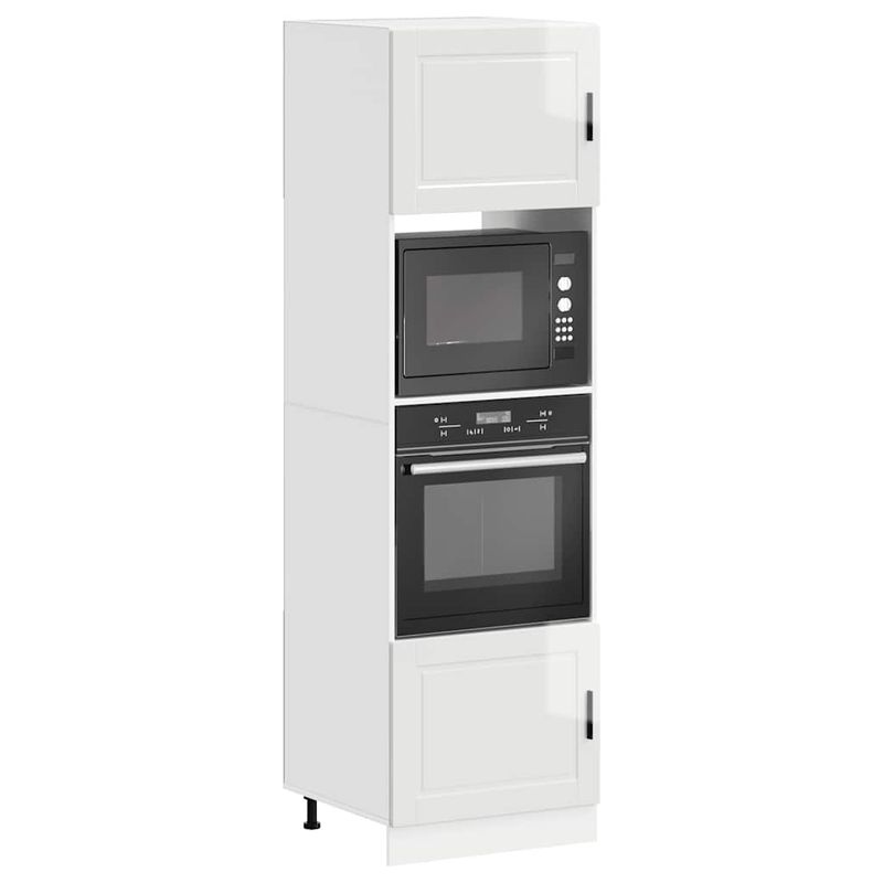 Casa si Gradina - Mobilier - Comode si corpuri - Corpuri bucatarie - Dulapuri pentru cuptor 2 buc Porto alb lucios lemn prelucrat - Infinity.ro