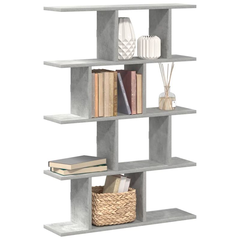 Casa si Gradina - Mobilier - Biblioteci si rafturi - Rafturi - Raft cubic perete cu 12 compartimente gri beton lemn prelucrat - Infinity.ro