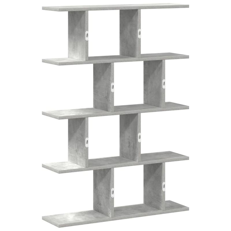 Casa si Gradina - Mobilier - Biblioteci si rafturi - Rafturi - Raft cubic perete cu 12 compartimente gri beton lemn prelucrat - Infinity.ro