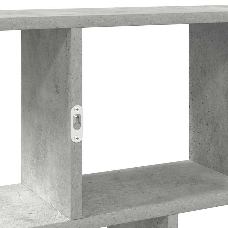 Casa si Gradina - Mobilier - Biblioteci si rafturi - Rafturi - Raft cubic perete cu 12 compartimente gri beton lemn prelucrat - Infinity.ro
