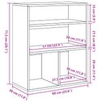 Casa si Gradina - Mobilier - Biblioteci si rafturi - Biblioteci - Biblioteca, stejar Sonoma, 60x30x71,5 cm, lemn prelucrat - Infinity.ro