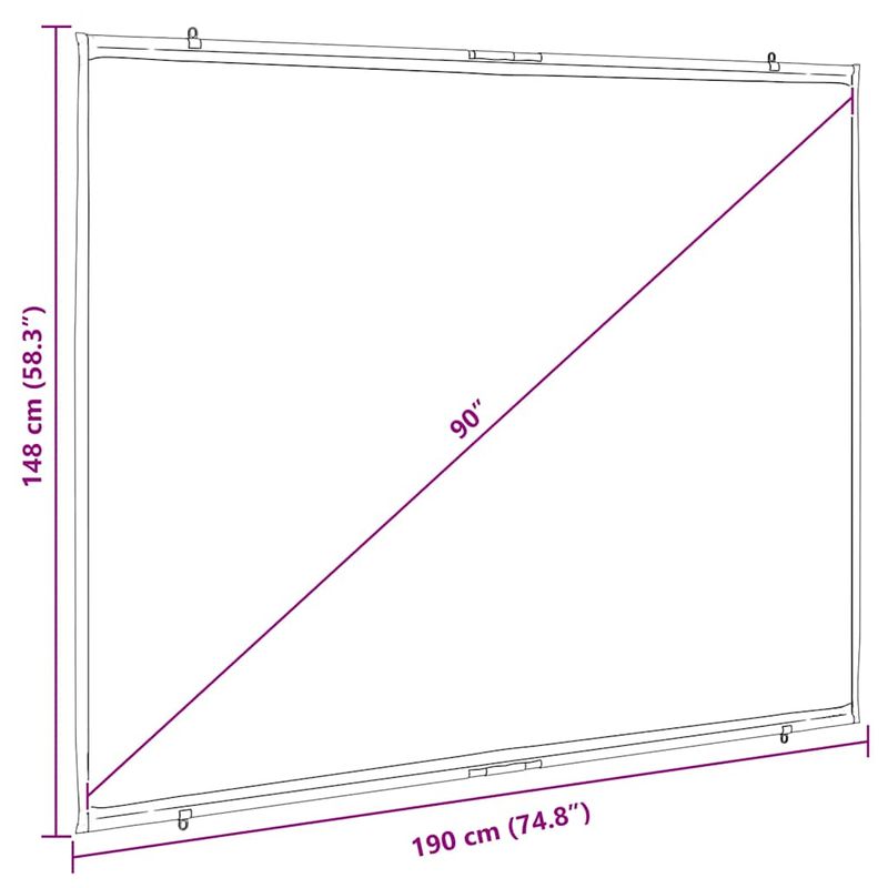 TV, Audio-Video si Foto - Videoproiectoare si accesorii - Ecrane proiectie - Ecran de proiectie suspendat pe perete 90 inch 4:3 - Infinity.ro