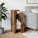 Casa si Gradina - Mobilier - Mese si birouri - Mese living - Masa laterala cu raft lemn vechi 25,5x27x60 cm - Infinity.ro