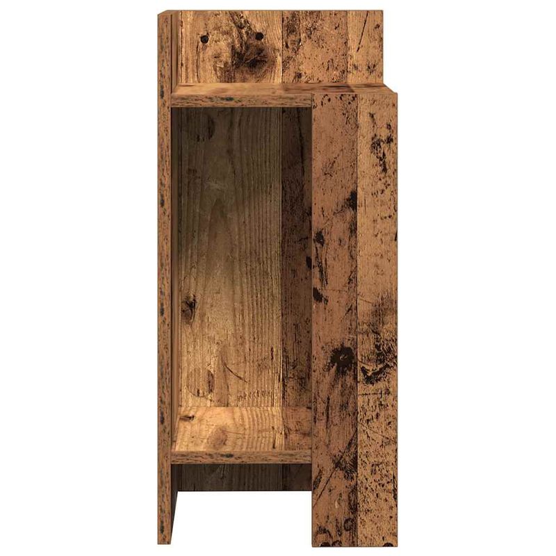 Casa si Gradina - Mobilier - Mese si birouri - Mese living - Masa laterala cu raft lemn vechi 25,5x27x60 cm - Infinity.ro