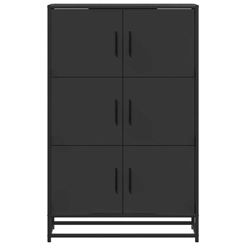 Casa si Gradina - Mobilier - Comode si corpuri - Comode - Dulapuru negru 68x35x106,5 cm lemn si metal prelucrat - Infinity.ro