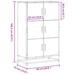 Casa si Gradina - Mobilier - Comode si corpuri - Comode - Dulapuru negru 68x35x106,5 cm lemn si metal prelucrat - Infinity.ro