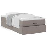 Casa si Gradina - Mobilier - Paturi si accesorii - Paturi - Cadru de pat otoman cu saltea Taupe 90x190cm Material - Infinity.ro