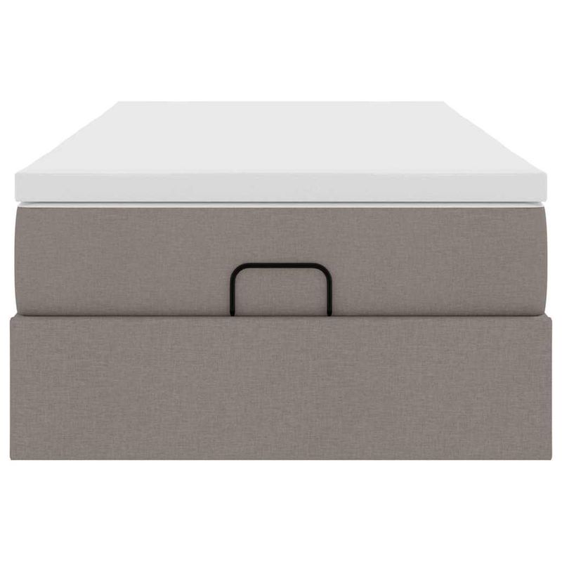 Casa si Gradina - Mobilier - Paturi si accesorii - Paturi - Cadru de pat otoman cu saltea Taupe 90x190cm Material - Infinity.ro