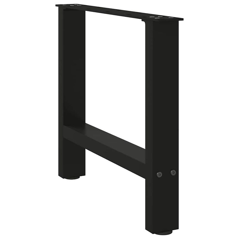 Casa si Gradina - Mobilier - Feronerie si accesorii mobila - Picioare masuta de cafea Negru 2 buc 60x(42-43) cm Otel - Infinity.ro