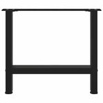 Casa si Gradina - Mobilier - Feronerie si accesorii mobila - Picioare masuta de cafea Negru 2 buc 60x(42-43) cm Otel - Infinity.ro