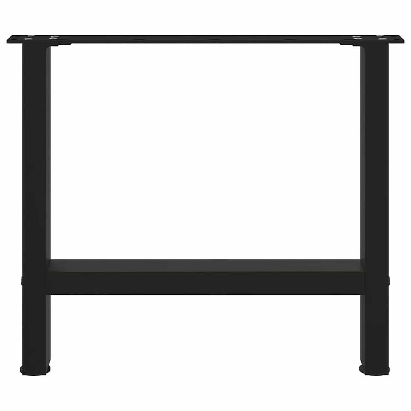 Casa si Gradina - Mobilier - Feronerie si accesorii mobila - Picioare masuta de cafea Negru 2 buc 60x(42-43) cm Otel - Infinity.ro