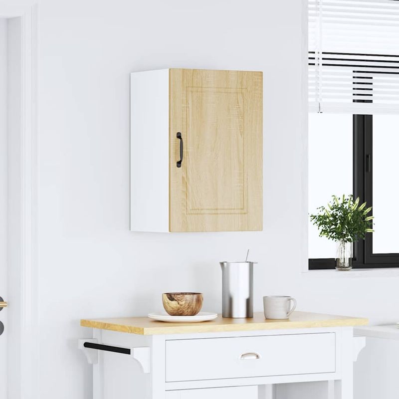 Casa si Gradina - Mobilier - Comode si corpuri - Corpuri bucatarie - Dulap de bucatarie "Porto" din lemn de stejar sonoma, model 1x dulap de perete (1 ușă), mărime 40x31x60 cm - Infinity.ro