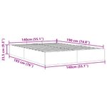 Casa si Gradina - Mobilier - Paturi si accesorii - Paturi - Cadru pat otoman fara saltea tesatura maro inchis 140x190 cm - Infinity.ro