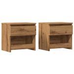 Casa si Gradina - Mobilier - Comode si corpuri - Noptiere - Noptiere 2 buc Stejar Artisan 40x30x39 cm Lemn prelucrat - Infinity.ro