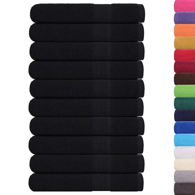 Casa si Gradina - Textile si covoare - Textile baie - Prosoape - Prosoape 10 buc Negru 100x200 cm 360 g/m² 100% bumbac - Infinity.ro