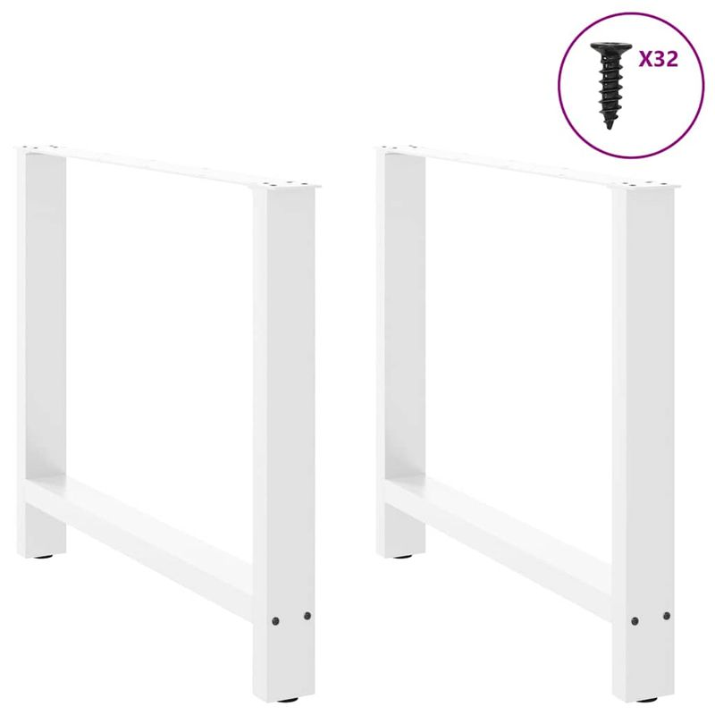 Casa si Gradina - Mobilier - Feronerie si accesorii mobila - Picioare masuta de cafea alb 2 buc 90x(72-73) cm otel - Infinity.ro