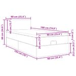 Casa si Gradina - Mobilier - Paturi si accesorii - Paturi - Cadru de pat otoman cu saltea tesatura gri deschis 90x190cm - Infinity.ro