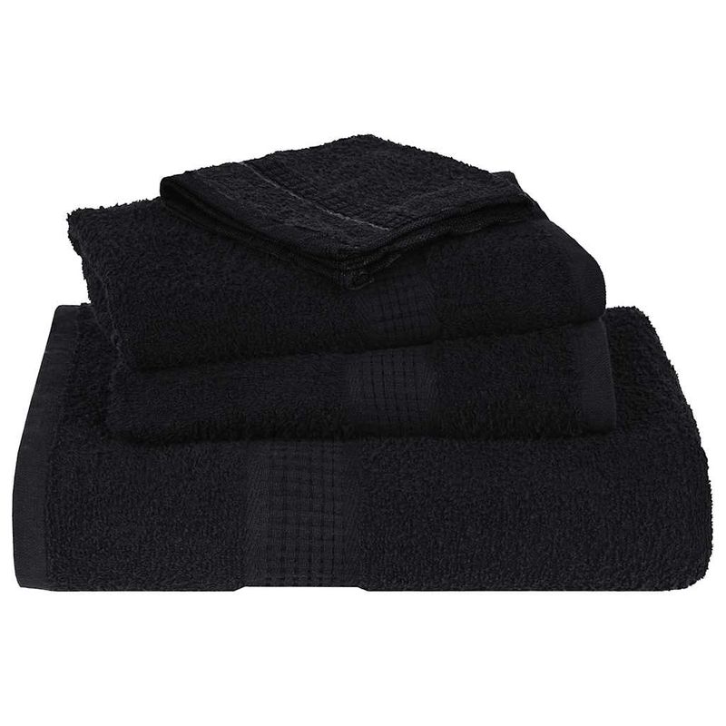 Casa si Gradina - Textile si covoare - Textile baie - Prosoape - Prosoape de dus 2 buc Negru 70x140 cm 360 g/m² 100% bumbac - Infinity.ro