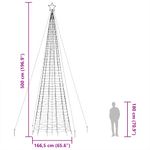 Casa si Gradina - Decoratiuni - Decoratiuni de sezon - Lumina pentru brad de Craciun cu varfuri 1534 LED-uri Albastru - Infinity.ro