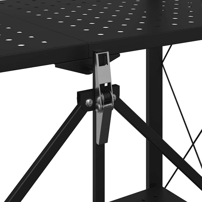 Casa si Gradina - Constructii - Depozitare, transport si protectie - Accesorii echipamente pentru transport si ridicat - Raft de depozitare pe roti negru 71x34x88 cm otel - Infinity.ro