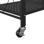 Casa si Gradina - Constructii - Depozitare, transport si protectie - Accesorii echipamente pentru transport si ridicat - Raft de depozitare pe roti negru 71x34x88 cm otel - Infinity.ro