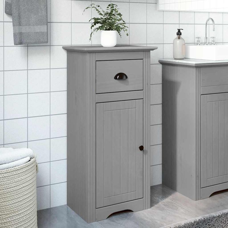 Casa si Gradina - Mobilier - Mobilier baie - Comode baie - Dulap de baie „BODO” Gri 44x30x90 cm - Infinity.ro