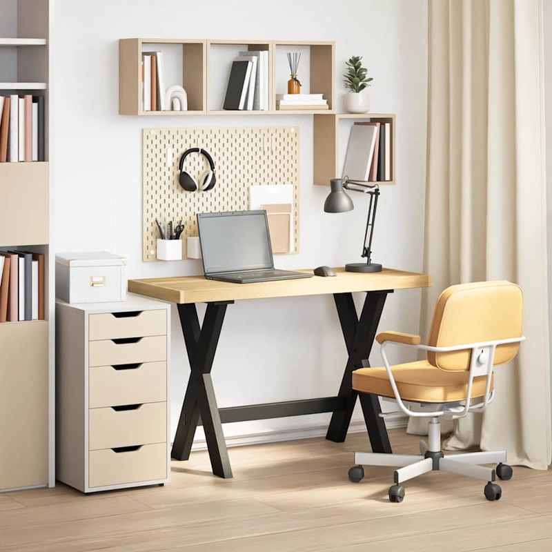 Casa si Gradina - Mobilier - Mese si birouri - Birouri - Birou NOAIN Picioare in forma X 120x50x75 cm lemn masiv de pin - Infinity.ro