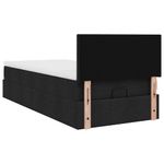Casa si Gradina - Mobilier - Paturi si accesorii - Paturi - Cadru pat otoman cu saltea tesatura neagra 80x200 cm - Infinity.ro