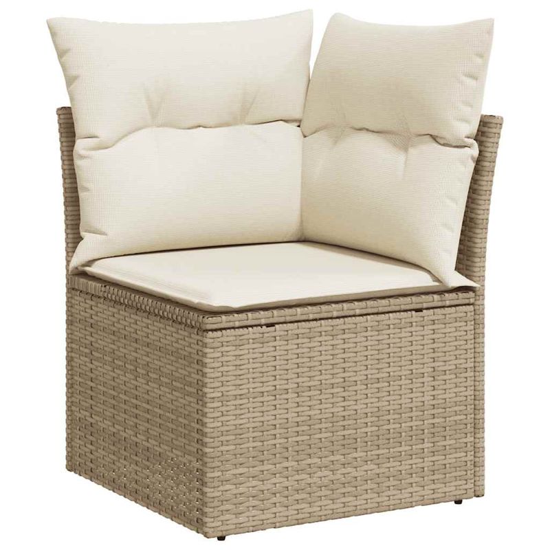 Casa si Gradina - Gradina si terasa - Mobilier exterior - Seturi mobila gradina - Set canapele gradina cu perne 7 piese bej poliratan/lemn acacia - Infinity.ro